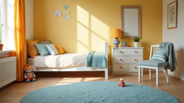 Préparer la chambre d'un petit garçon avec du textile adapté